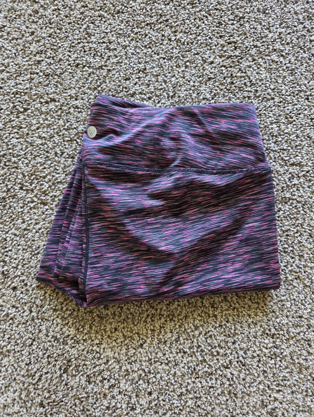 Livi Active Black & Pink Space-Dye Athletic Shorts